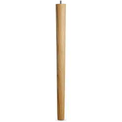 Massief eiken tafelpoot hoogte 645mm Ø conisch 60/40mm / pce