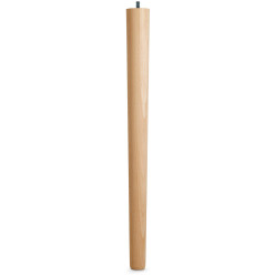 Tafelpoot massief beuken hoogte 645mm Ø conisch 60/40mm / pce