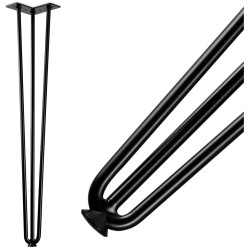 gladde industriële design tafelpoten glad zwart gelakt hoogte 710mm / 4pce