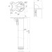 Pied de table platine repliable Ø50mm H710mm inoxlook / pce