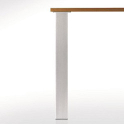 Set van 4 tafelpoten 263R vierkant 60x60mm inox look hoogte 710mm / pce