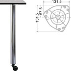 Round Table Leg Ø80mm with...