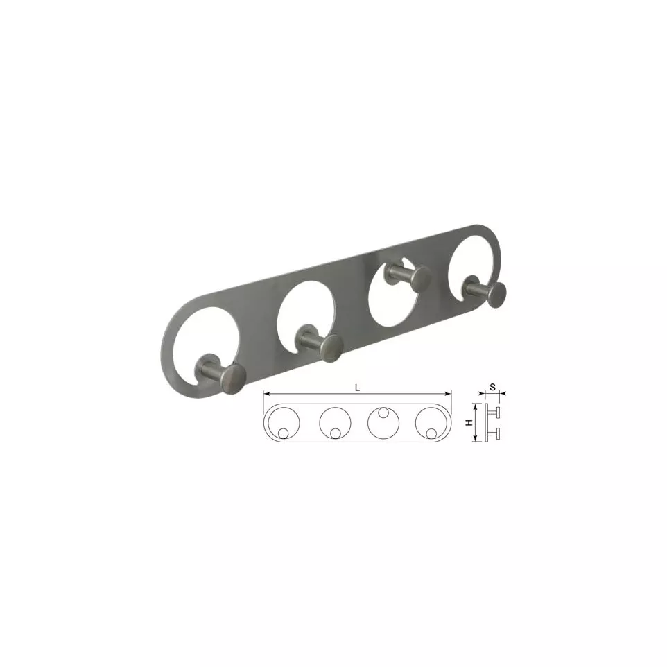 Porte-manteaux en inox n° DX.PX3340 /...