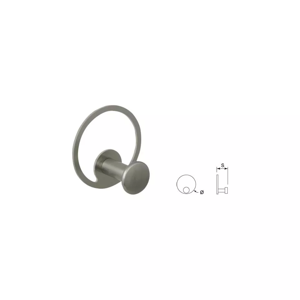 Ronde haak op inox ring n° DI.PX334 /...