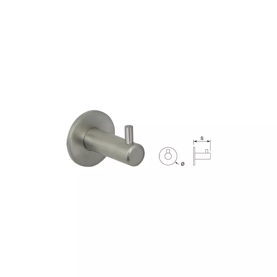 Crochet porte-manteaux CORA inox sur...