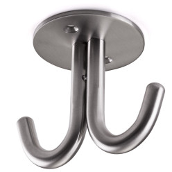 Crochet porte manteaux NELE II double inox / pce