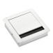 Passe câbles Stavo 120x128x27mm alu blanc mat / pce