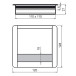 Passe câbles Stavo 120x128x27mm alu blanc mat / pce