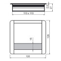 Stavo 120x128x27mm aluminium kabelgoot naturel / pce