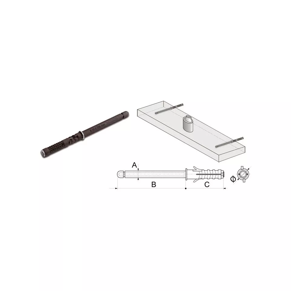 Onzichtbare ophangbeugel 145mm voor...