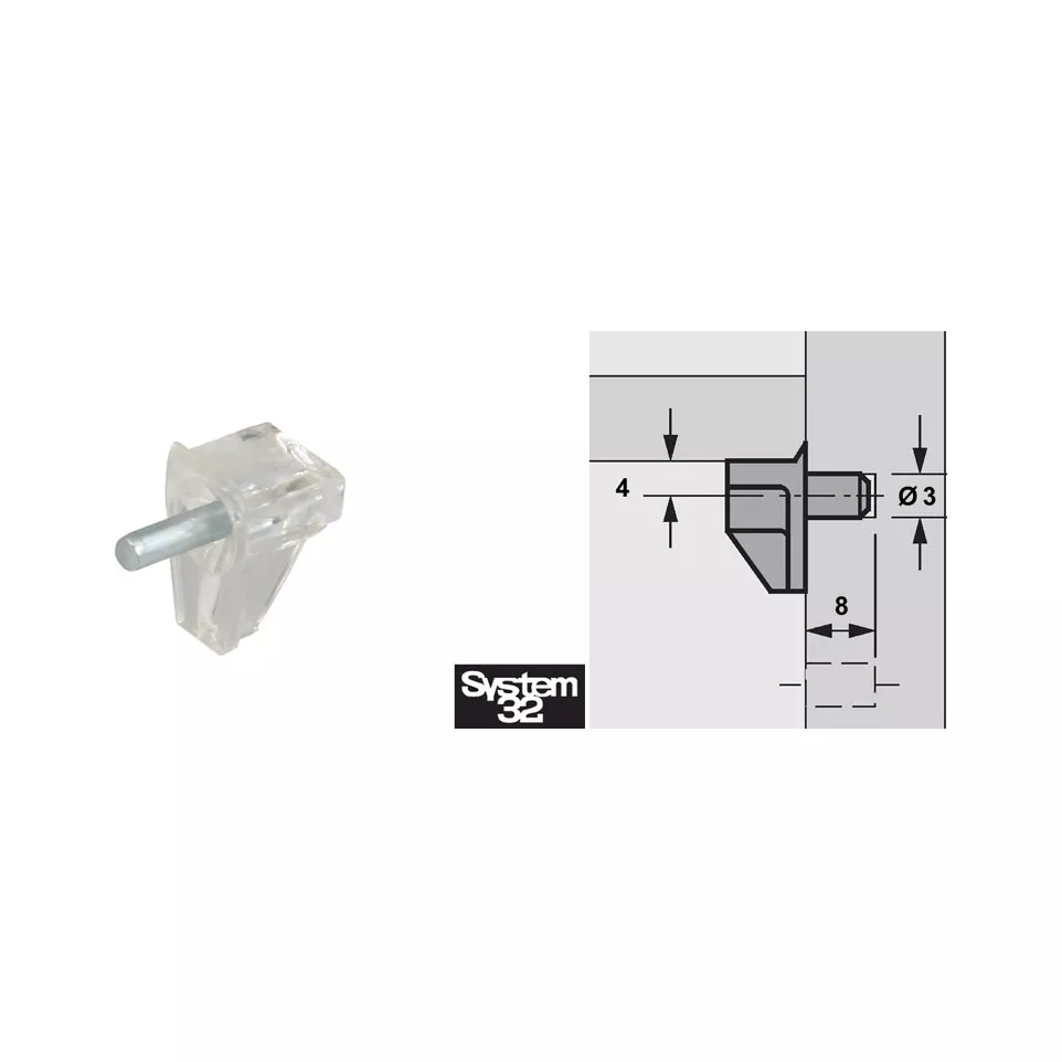 Hettich SAFETY 3 mm  schaphouder / pce