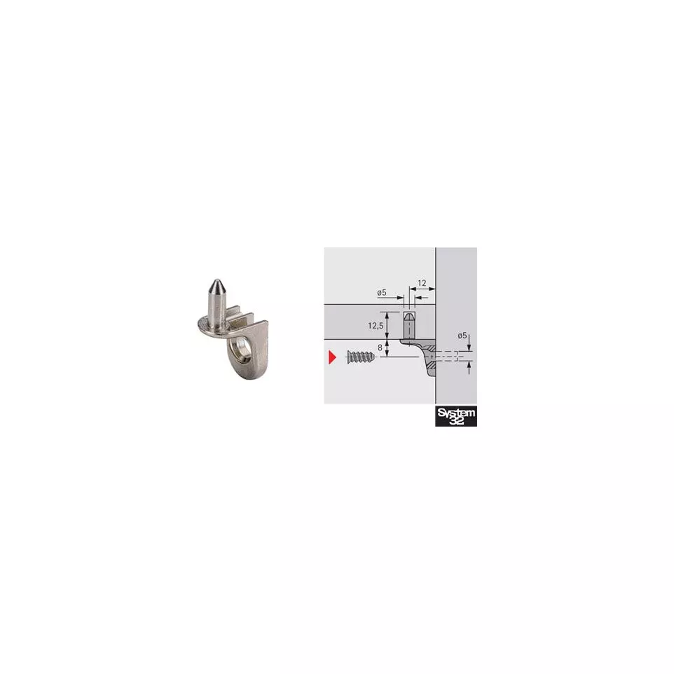 Taquet de tablette Hettich SEKURA 7 /...
