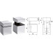 Square Clamp Bracket for Shelf 0 to 22mm Stainless Steel Look / pc