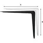 Console emboutie n°6 150x125mm noir / pce