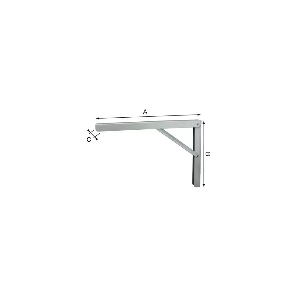 Klapconsole 400 kg lichtgrijs / pce