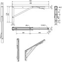 Pair of Folding Brackets 400mm Stainless Steel 304 / pc