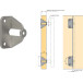 Adaptateur pour poignée de meuble chrome mat / pce