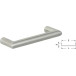Handgreep U rechte hoek 90° Ø12x128mm geborsteld inox / pce