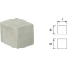 Bouton KUBE carré 10mm inox brossé / pce