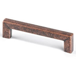 Handgreep Square 128mm antiek koper / pce