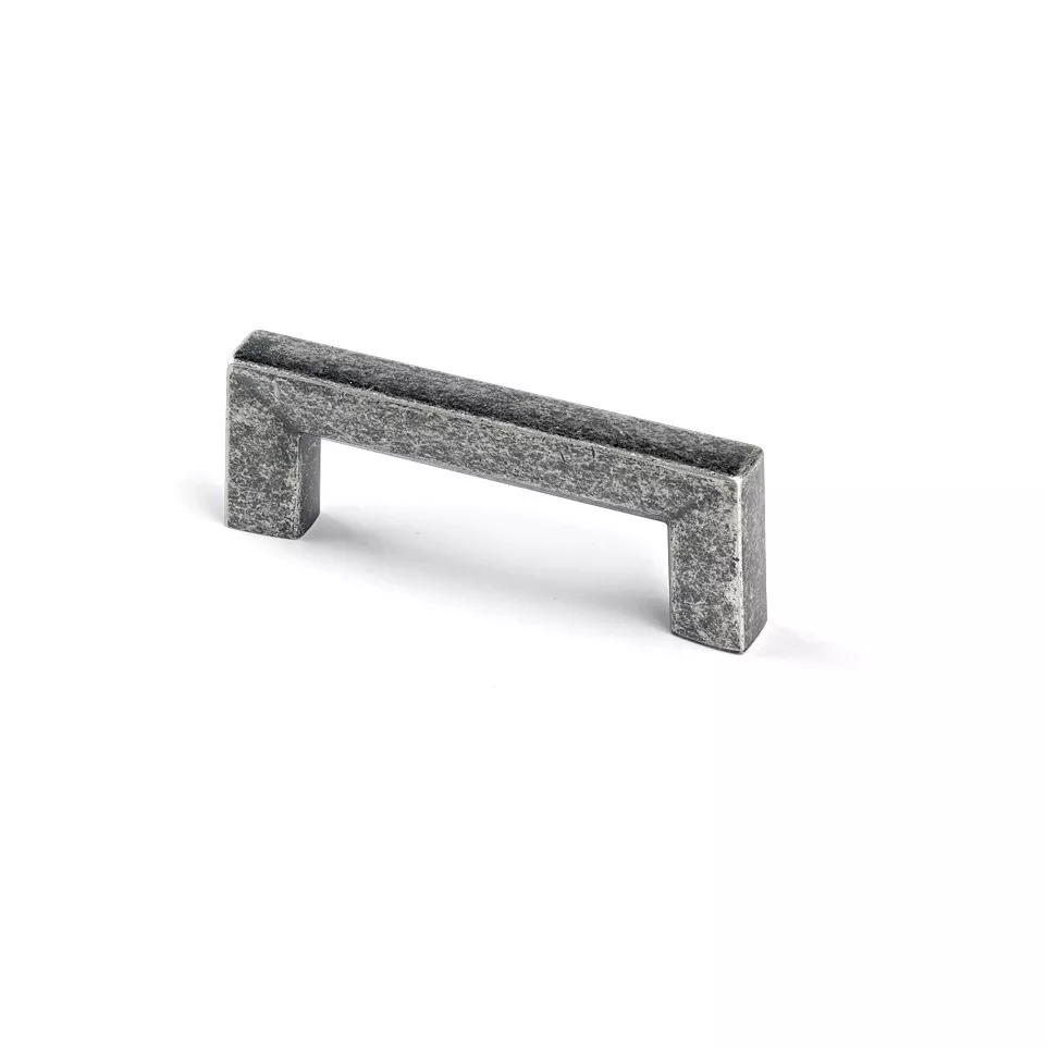 Handgreep Square 96mm antiek tin / pce