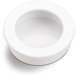 Komgreep Stylus rond Ø65mm wit mat / pce