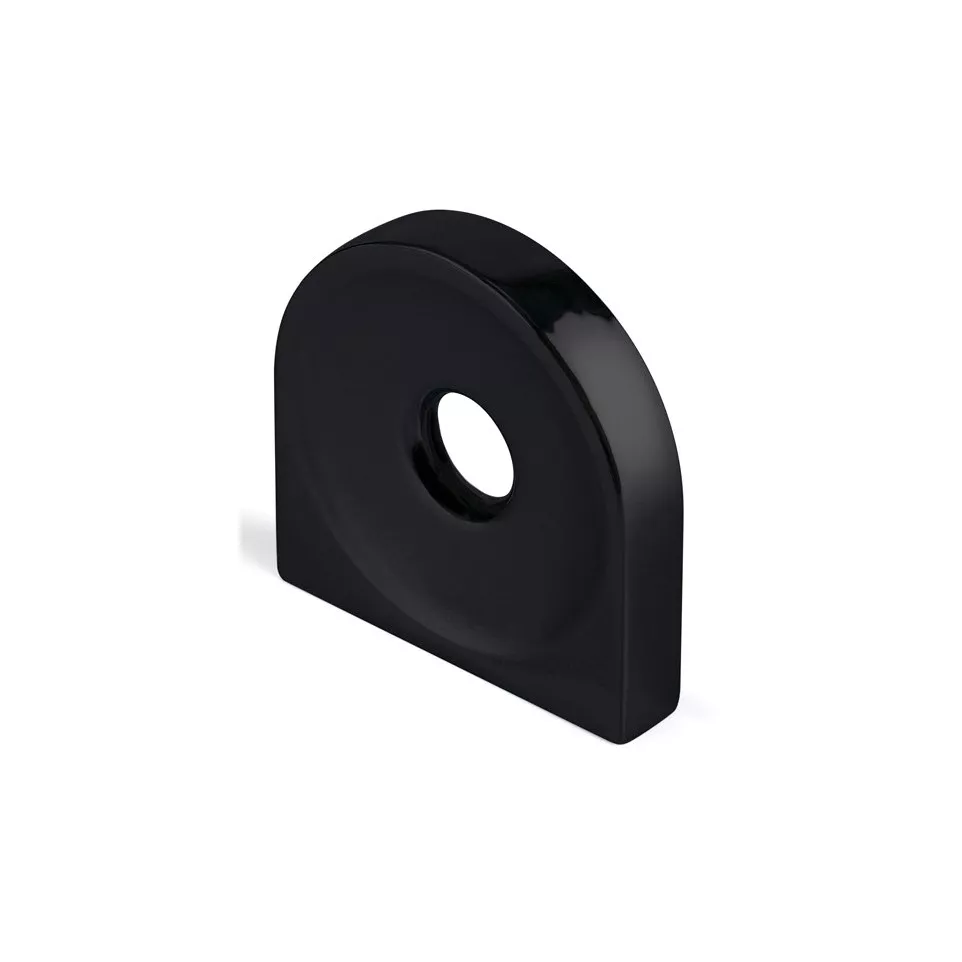 Bouton "Circle" noir mat 25x27mm / pce