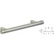 Poignée T 2 lignes Ø10mm 96mm inox brossé / pce