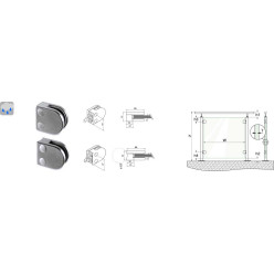 Glastang voor 8mm glazen 42,4mm buis / pce