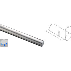 Massieve staaf Ø 14mm roestvrij staal 316 geborsteld lengte 3m / 3m