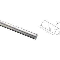 Massieve staaf Ø 12mm roestvrij staal 304 geborsteld lengte 3m / 3m
