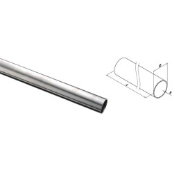 Tube Ø 16x1mm inox 304 brossé longueur 6m / 6m
