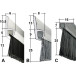 Profil aluminium avec brosses GEZU AF4 pour appliquer sous la porte / 3m