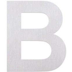 roestvrij stalen letter  ''B'' om te plakken 80mm / pce