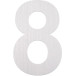 Self-Adhesive Stainless Steel Number 8 80mm per piece