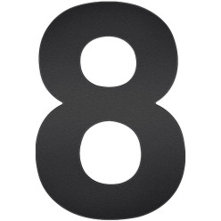 Flat Black Number "8" 120mm per piece
