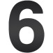 Flat Black House Number "6"9" 120mm / piece