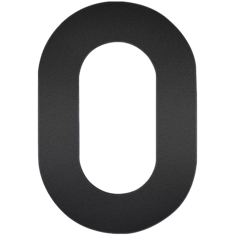 Flat Black Number "0" 120mm per piece