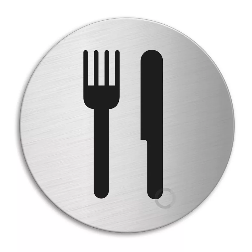 Zelfklevend pictogram "Refter" inox...