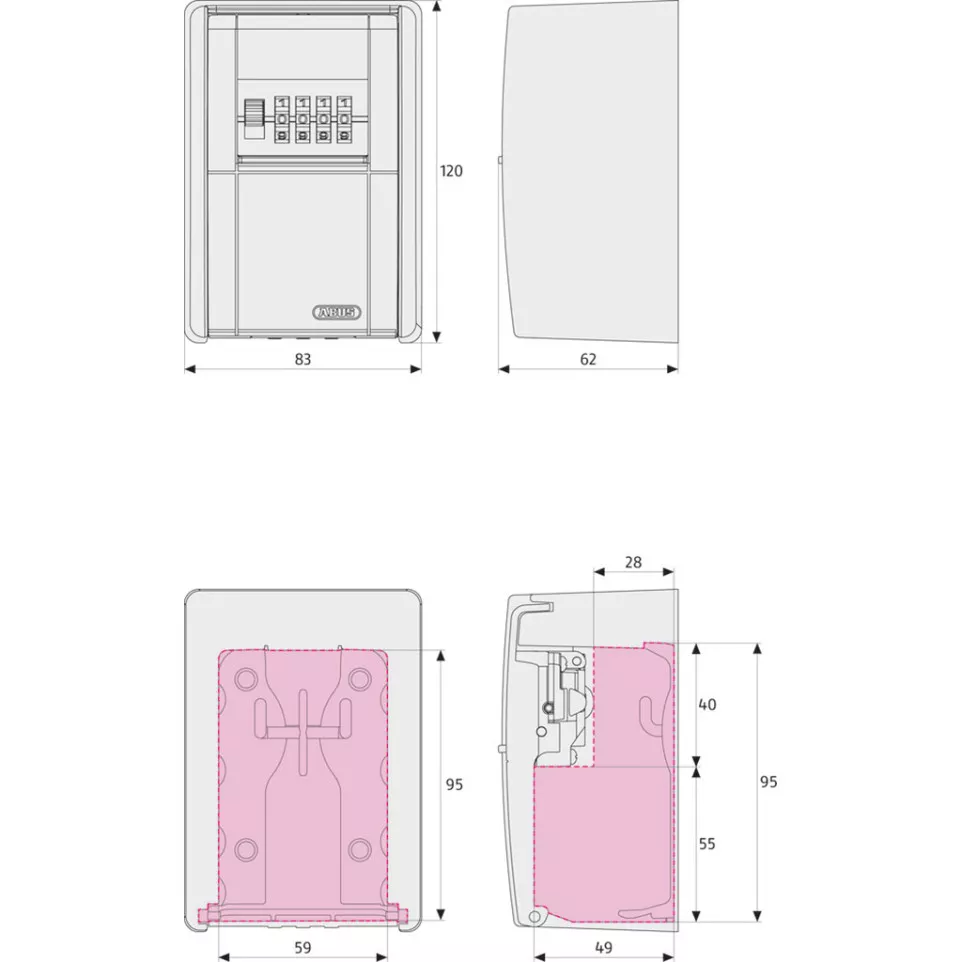 ABUS KeyGarage 787 BIG Wall-Mounted...