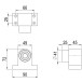 Zware Inox deurstop met veerdemping / pce