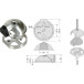 Plaque de rehausse 10mm pour DOME inox brossé / pce
