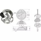 Plaque de rehausse 10mm pour DOME inox brossé / pce
