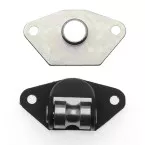 Mini guide-corde horizontal noir + plaque / pce