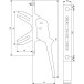 Argenta 70 Cremone Handles with Double Fork for PVC Windows Silver F1 / pc