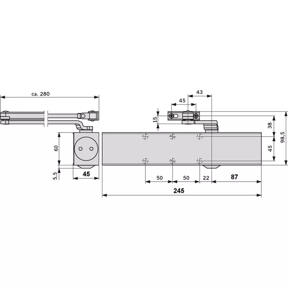 Dorma TS 83 Door Closer without Arm...