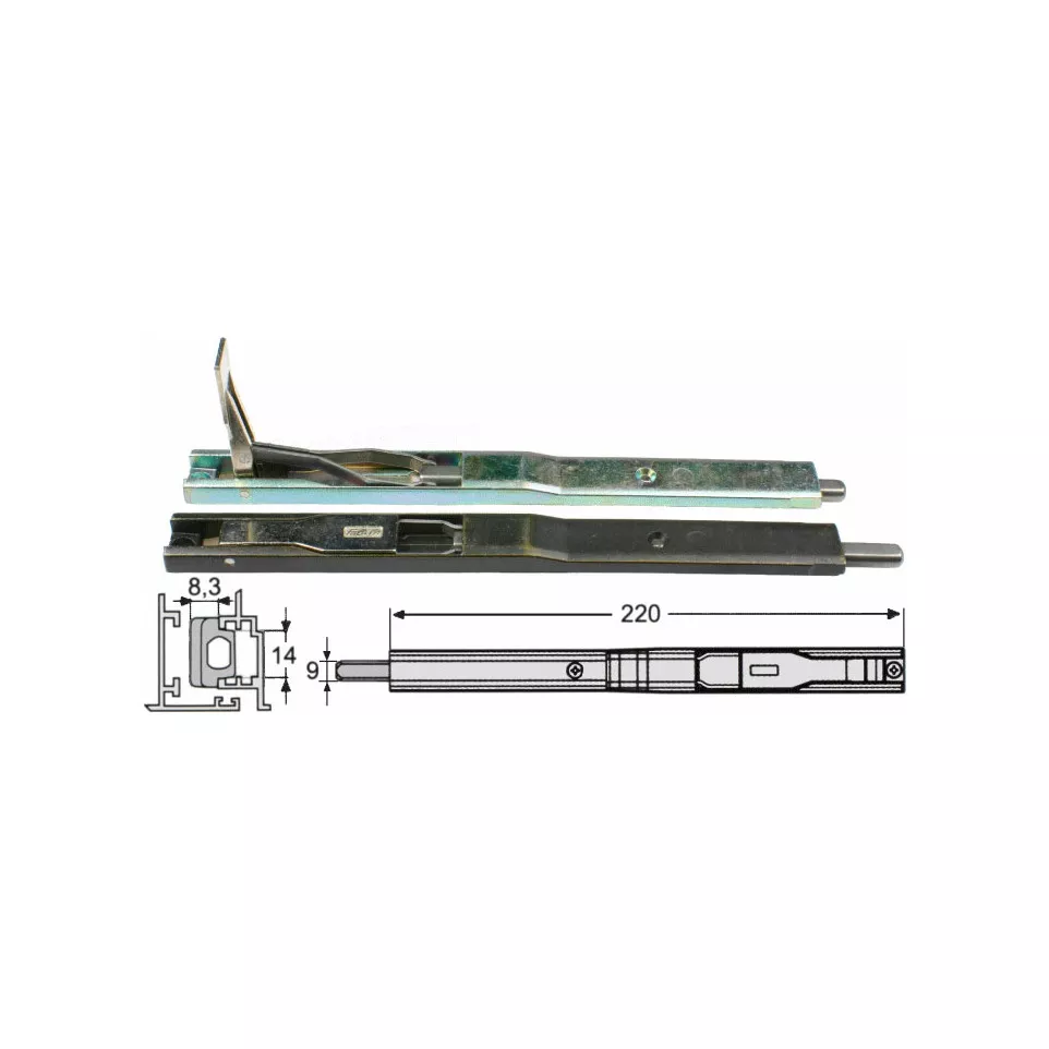 Profiel slot ALU groef 14/18 Fapim...
