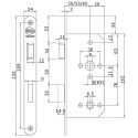 LITTO A15E1 Reversible DIN Bathroom Lock / pc