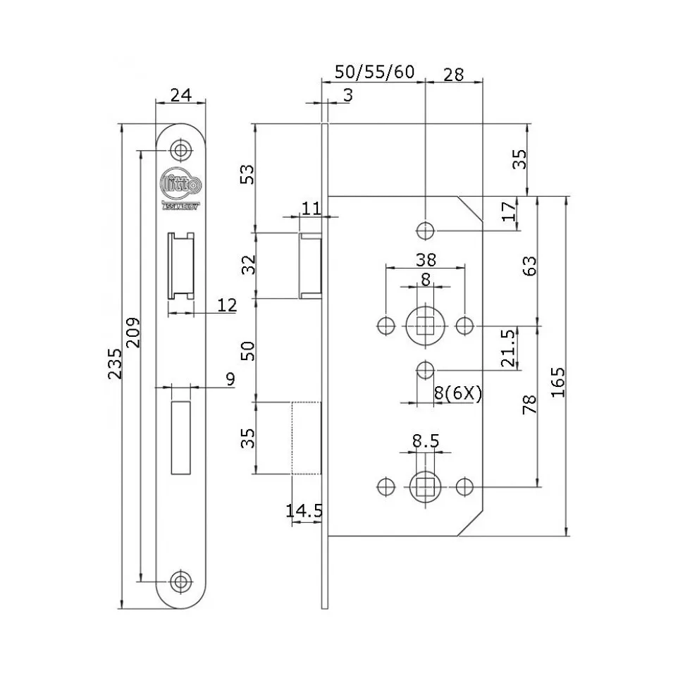 LITTO A15E1 Reversible DIN Bathroom...