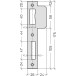 Litto sluitplaat voor sloten van de series 57 en 06 links / pce